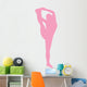Pink Stretching Cheer Wall Decal