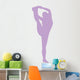 Purple Stretching Cheer Wall Decal