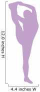 Purple Stretching Cheer Wall Decal