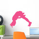 Hot-pink Forward Flip Cheer Wall Decal