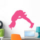 Hot-pink Forward Flip Cheer Wall Decal