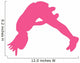 Hot-pink Forward Flip Cheer Wall Decal
