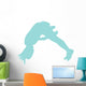 Blue Forward Flip Cheer Wall Decal