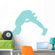 Blue Forward Flip Cheer Wall Decal