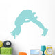 Blue Forward Flip Cheer Wall Decal