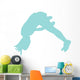 Blue Forward Flip Cheer Wall Decal