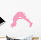 Pink Forward Flip Cheer Wall Decal