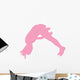 Pink Forward Flip Cheer Wall Decal