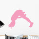 Pink Forward Flip Cheer Wall Decal