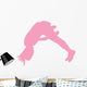 Pink Forward Flip Cheer Wall Decal