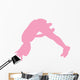 Pink Forward Flip Cheer Wall Decal
