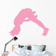 Pink Forward Flip Cheer Wall Decal