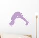 Purple Forward Flip Cheer Wall Decal
