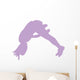 Purple Forward Flip Cheer Wall Decal