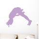 Purple Forward Flip Cheer Wall Decal