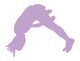 Purple Forward Flip Cheer Wall Decal