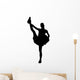 Black Stretching Poms Cheerleading Wall Decal