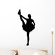 Black Stretching Poms Cheerleading Wall Decal