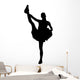 Black Stretching Poms Cheerleading Wall Decal
