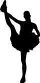Black Stretching Poms Cheerleading Wall Decal