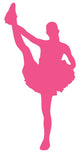 Hot-pink Stretching Poms Cheerleading Wall Decal