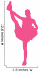 Hot-pink Stretching Poms Cheerleading Wall Decal