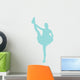 Blue Stretching Poms Cheerleading Wall Decal