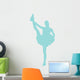 Blue Stretching Poms Cheerleading Wall Decal