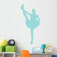 Blue Stretching Poms Cheerleading Wall Decal