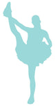 Blue Stretching Poms Cheerleading Wall Decal