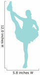 Blue Stretching Poms Cheerleading Wall Decal
