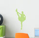 Green Stretching Poms Cheerleading Wall Decal