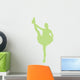 Green Stretching Poms Cheerleading Wall Decal