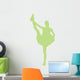 Green Stretching Poms Cheerleading Wall Decal
