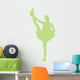 Green Stretching Poms Cheerleading Wall Decal