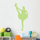 Green Stretching Poms Cheerleading Wall Decal