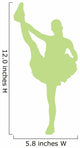Green Stretching Poms Cheerleading Wall Decal