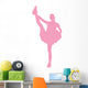 Pink Stretching Poms Cheerleading Wall Decal