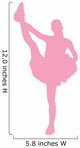 Pink Stretching Poms Cheerleading Wall Decal