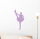 Purple Stretching Poms Cheerleading Wall Decal