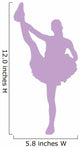 Purple Stretching Poms Cheerleading Wall Decal