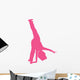 Cheer Silhouette Hot Pink Wall Decal