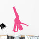 Cheer Silhouette Hot Pink Wall Decal
