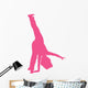 Cheer Silhouette Hot Pink Wall Decal