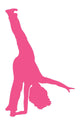 Cheer Silhouette Hot Pink Wall Decal