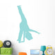 Cheer Silhouette  Light Blue Wall Decal