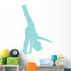 Cheer Silhouette  Light Blue Wall Decal