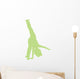 Cheer Silhouette Lime Green Wall Decal