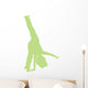 Cheer Silhouette Lime Green Wall Decal
