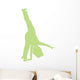 Cheer Silhouette Lime Green Wall Decal